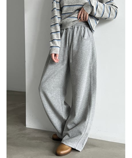 drawstring wide pants / 2color　hm3257