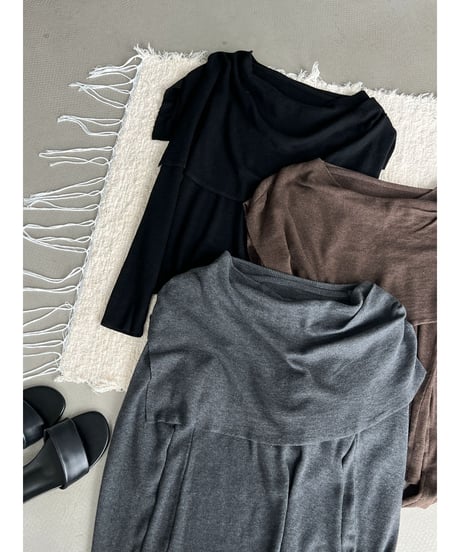 draped knit set / 3color　hm3264