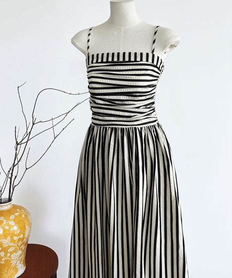 striped cami dress　hm3021