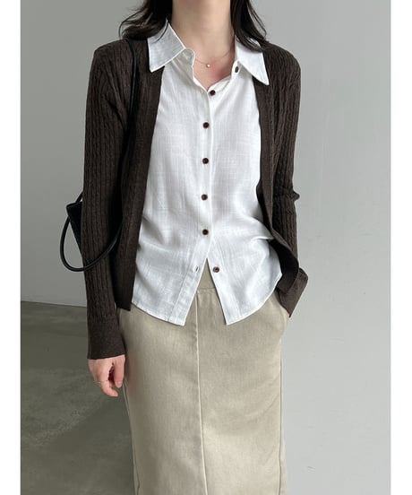 layered knit cardigan / 2color　hm3253