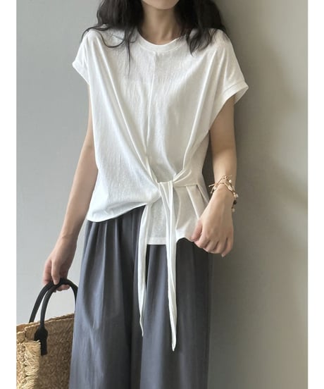 twist hem blouse / 2color　hm2407