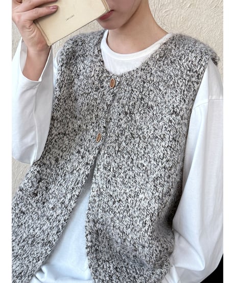 marled wool vest / 3color　hm3226