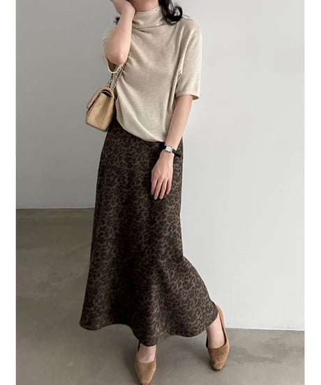 short-sleeve turtleneck top / 4color　hm3263