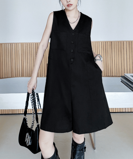 sleeveless romper / 2color　hm2112