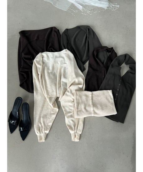 halter knit set / 3color　hm3243