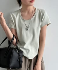 crewneck basic tee / 4color　hm3083