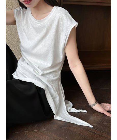 side tie tee / 4color　hm3008