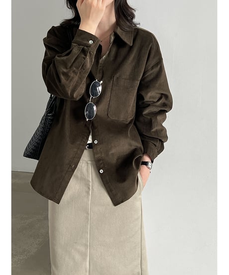 corduroy loose shirt / 2color　hm3244