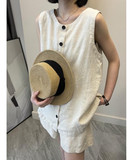sleeveless shorts set / 2color　hm2996