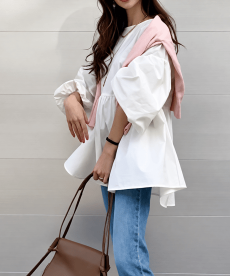 volume sleeve blouse / 2color　hm2571