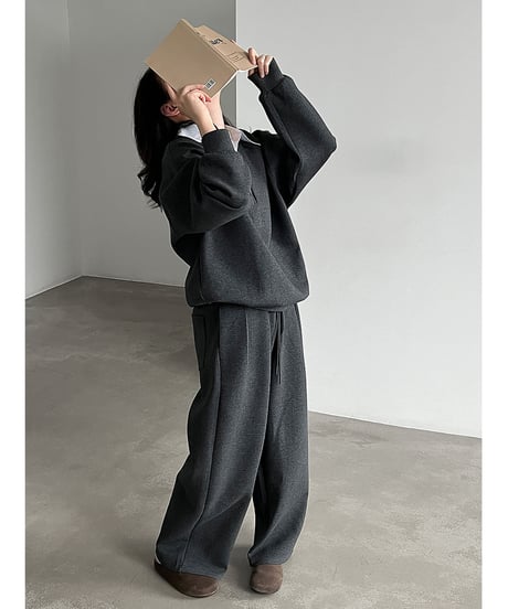 collared sweat set-up / 2color　hm3247