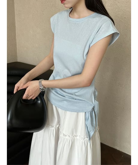 side tie tee / 4color　hm3008