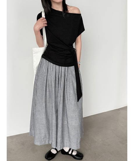 striped wide pants　hm3015