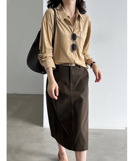 suede touch shirt / 2color　hm3259