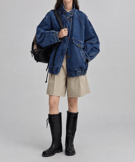 washed denim jacket　hm3275
