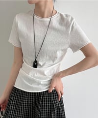 rolled hem tee / 4color　hm3087