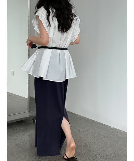 drawstring long skirt / 3color　hm3012