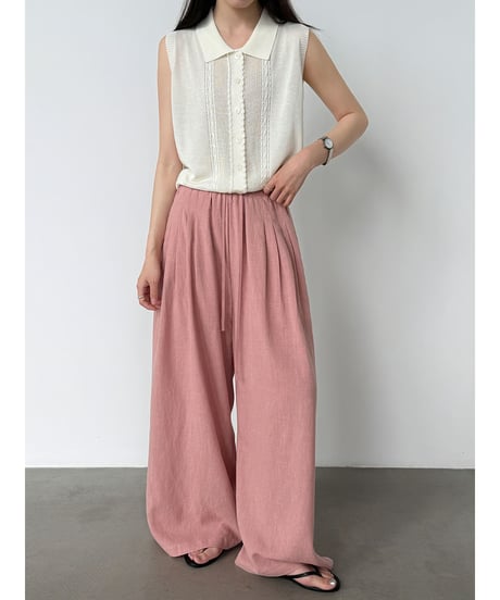 linen wide pants / 3color　hm3016