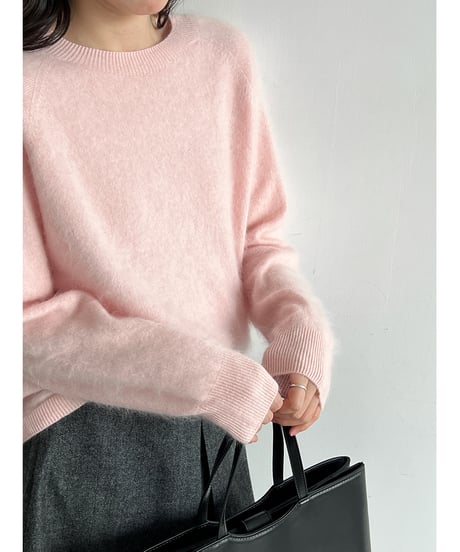 fuzzy crewneck sweater / 7color　hm3260