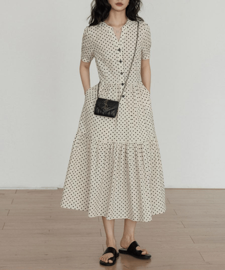 polka dot dress　hm2988