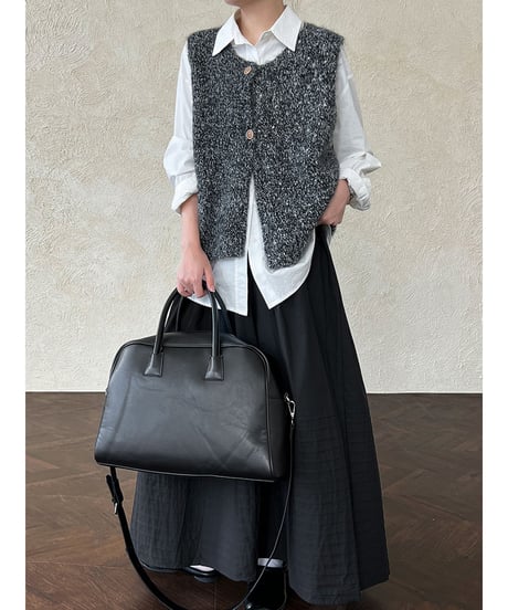 marled wool vest / 3color　hm3226