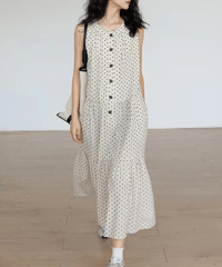 dot sleeveless dress　hm2989