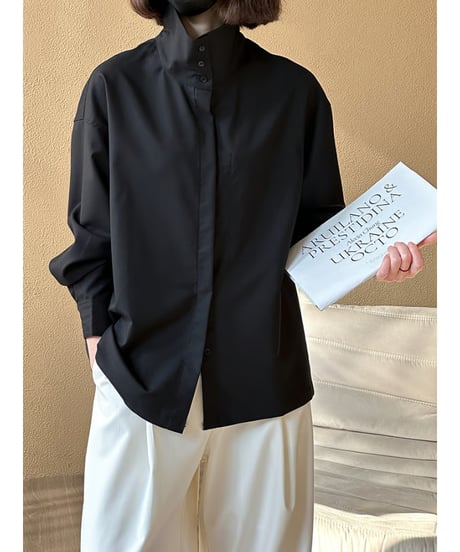 stand neck shirt / 2color　hm2015