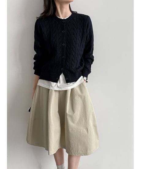 cable knit cardigan / 4color　hm3232