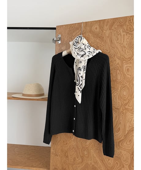 ribbed knit cardigan / 4color　hm3283