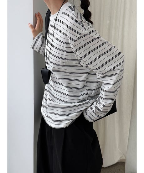 stripe loose tee / 2color　hm3216