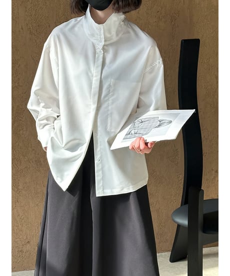 stand neck shirt / 2color　hm2015