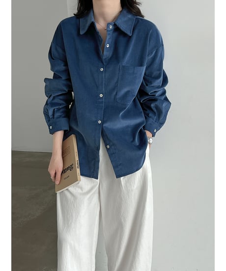 corduroy loose shirt / 2color　hm3244