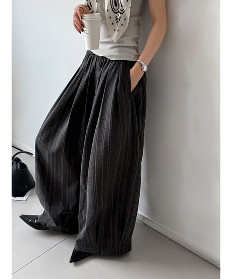 striped wide pants / 2color　hm3280