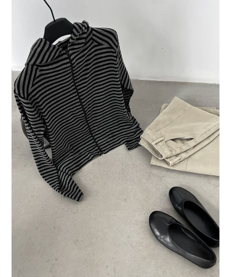 striped hood parka　hm3234