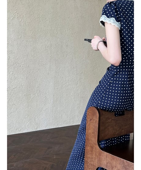 lace polka dress　hm3010