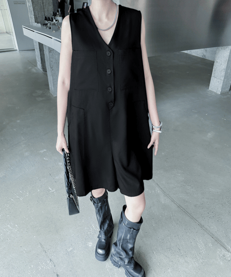 sleeveless romper / 2color　hm2112