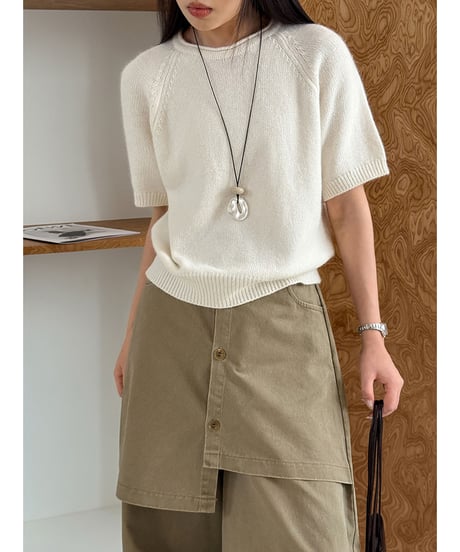 crewneck knit top / 4color　hm3285
