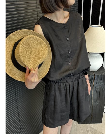 sleeveless shorts set / 2color　hm2996