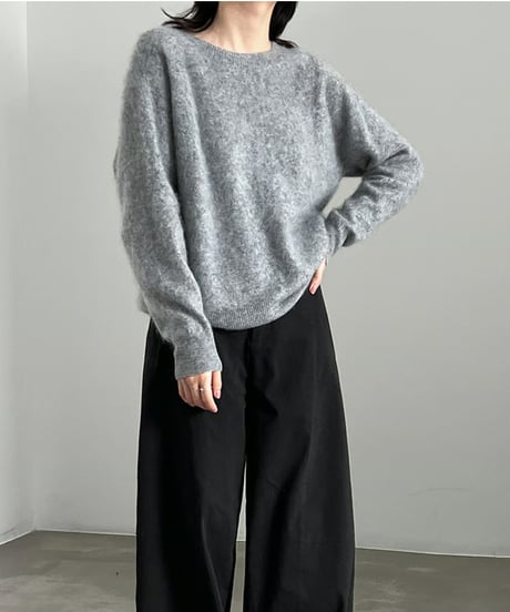 fuzzy crewneck sweater / 7color　hm3260