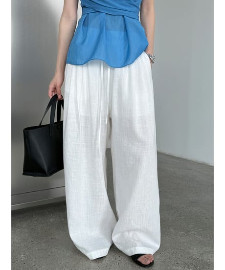 linen wide pants / 3color　hm3016
