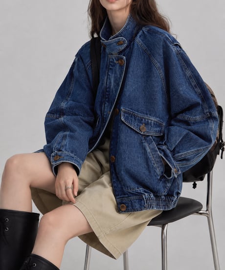 washed denim jacket　hm3275