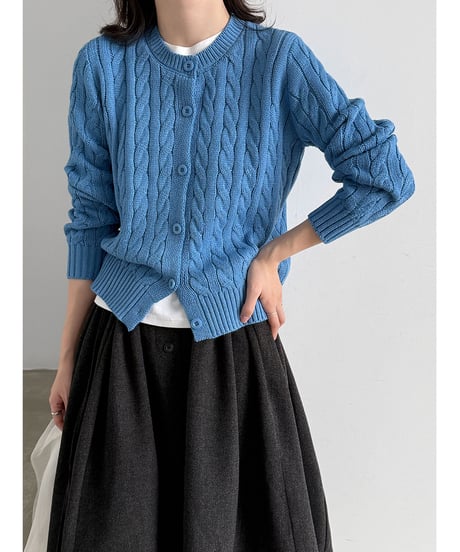 cable knit cardigan / 4color　hm3232