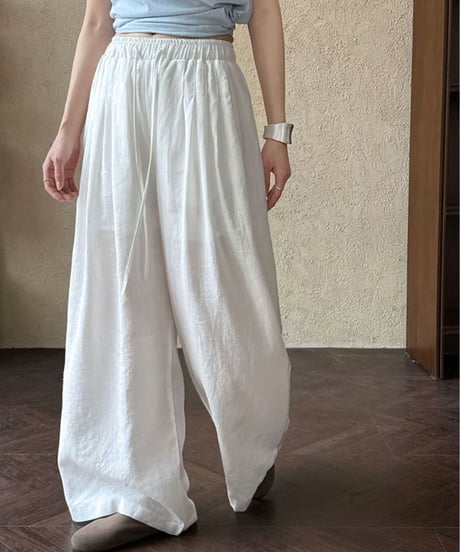 linen wide pants / 3color　hm3016