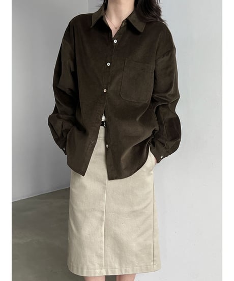 corduroy loose shirt / 2color　hm3244