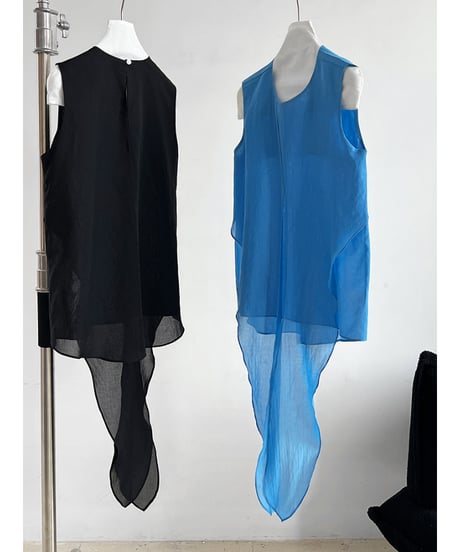 tie waist blouse / 2color　hm3017