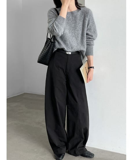 fuzzy crewneck sweater / 7color　hm3260
