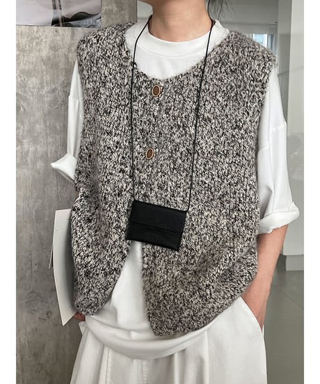 marled wool vest / 3color　hm3226