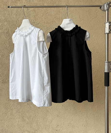 ruffle sleeveless blouse / 2color　hm3011