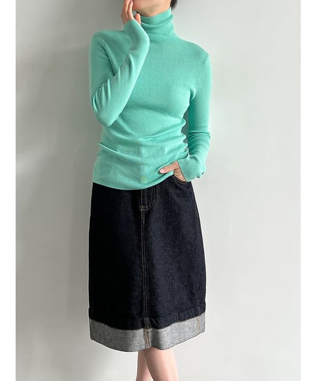 turtleneck knit top / 11color　hm3252