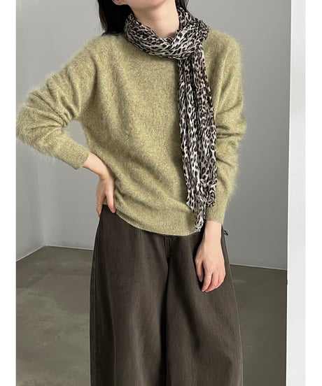 fuzzy crewneck sweater / 7color　hm3260
